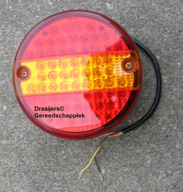 cilinder Uitgaand contact LED achterlicht 140mm Rond